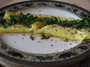 -16 3 egg omelette with black truffles and parsley